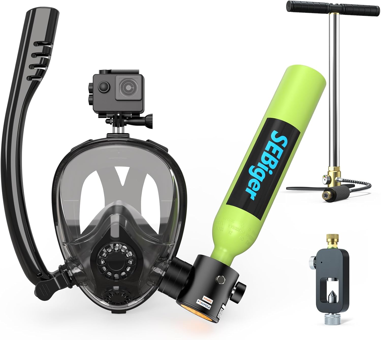 Mini butla do nurkowania 0.5L  – Snorkel Set recenzja i cena